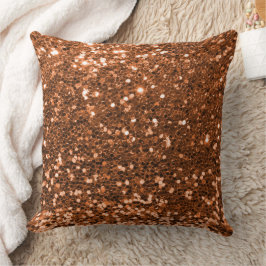 Orange Faux Sequin Glitter Dekorativ kudde