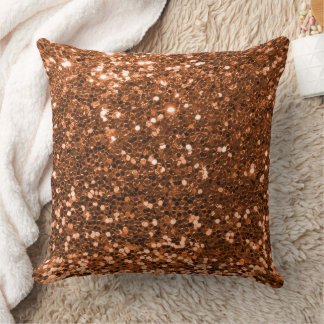 Orange Faux Sequin Glitter Dekorativ kudde