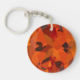 orange faux topaz acrylic keychains,