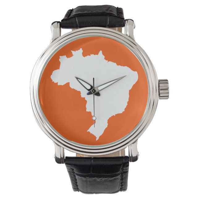 Orange Festive Brasilien Armbandsur (Framsida)