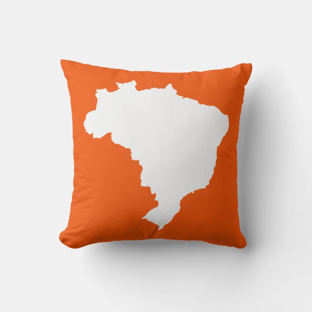 Orange Festive Brasilien Kudde (Framsida)