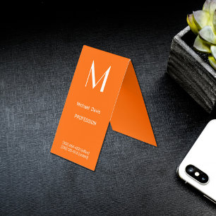 orange - fet monogram affärskort visitkort