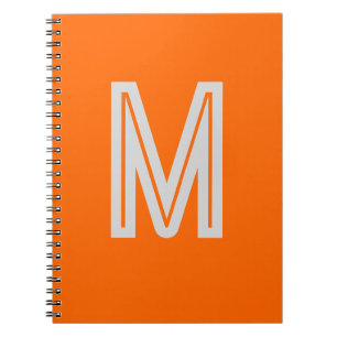 orange - fet monogram anteckningsbok