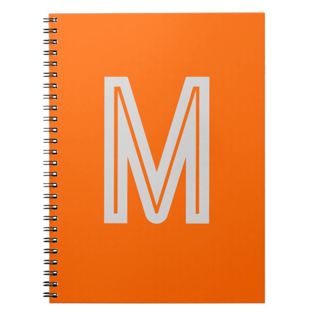 orange - fet monogram anteckningsbok (Framsidan)