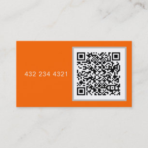 orange - fet QR-kod Visitkort