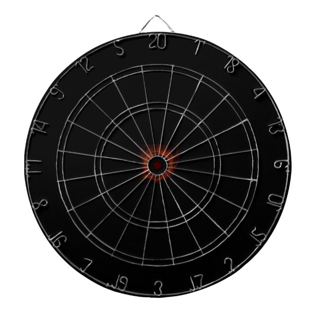 Orange Fiery Eclipse Black Hål Dart Board Darttavla (Framsidan)