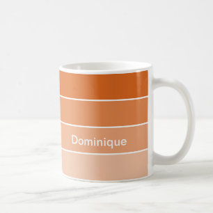 Orange Fiery Sunset Coffee Mugg med vit Gräns