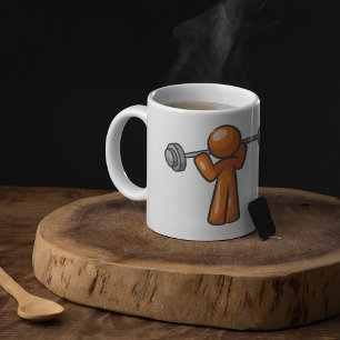 Orange Figur Viktande Mugg