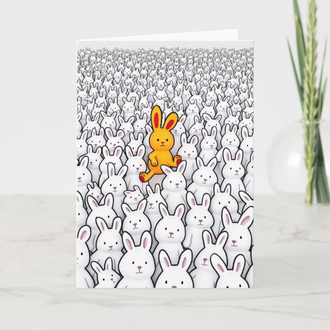 Orange Figure Pattern Card Kort (Framsida)