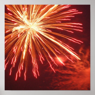 Orange Fireworks poster