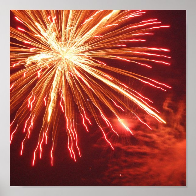 Orange Fireworks poster (Framsidan)