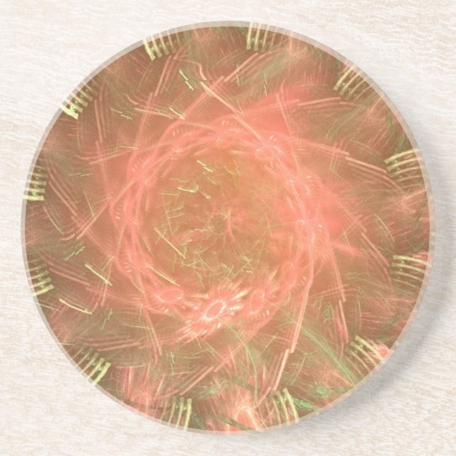 Orange Fireworks Wheel Underlägg (Framsidan)