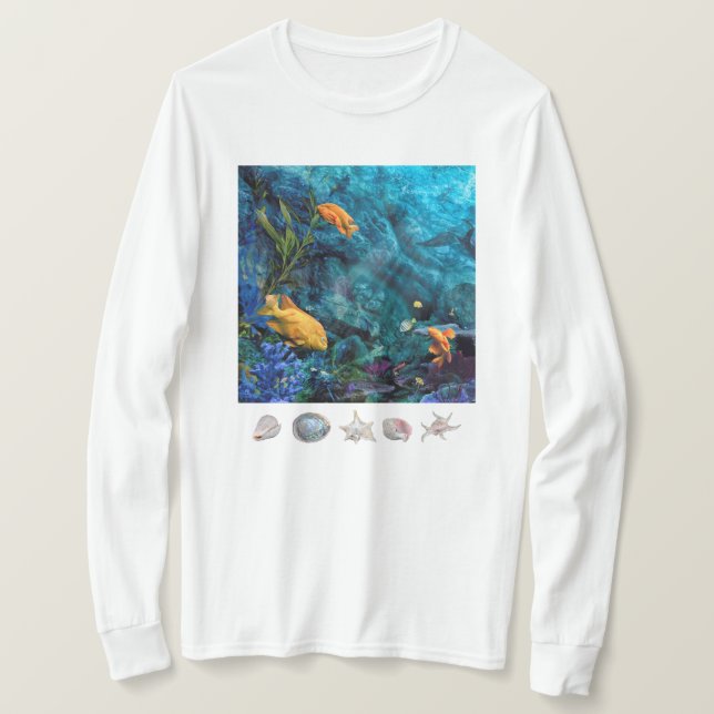 ORANGE FISH BLUE OCEAN T SHIRT (Design framsida)