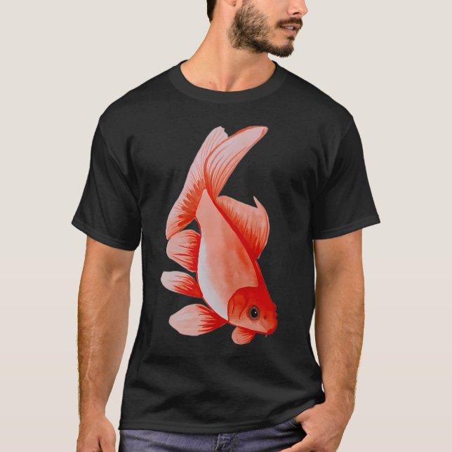 Orange fisk - handmålad med akvarell. t shirt (Framsida)