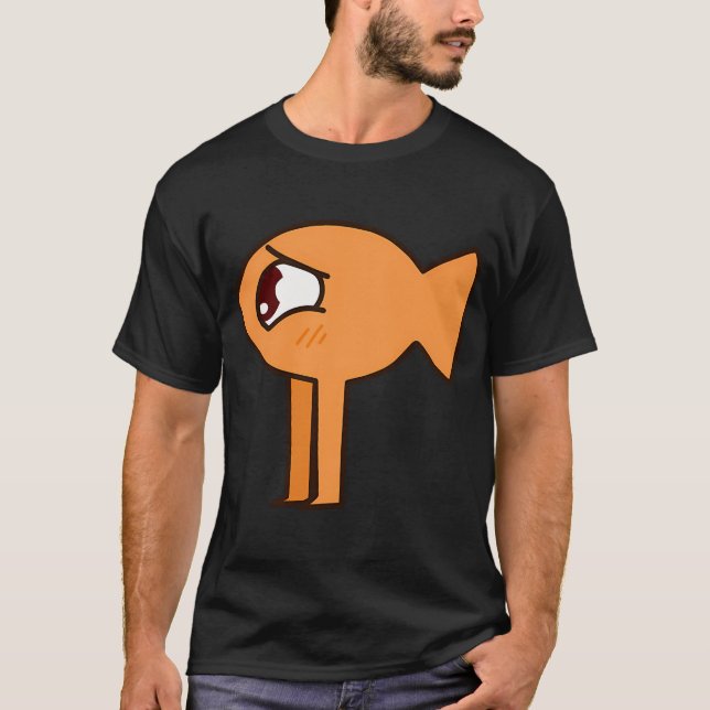 Orange Fisk med Ben T Shirt (Framsida)