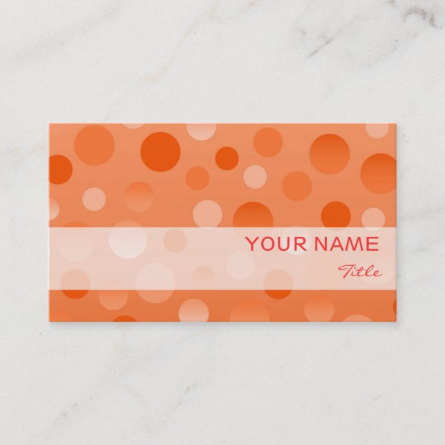 Orange Fizz-mall för visitkort (Framsida)