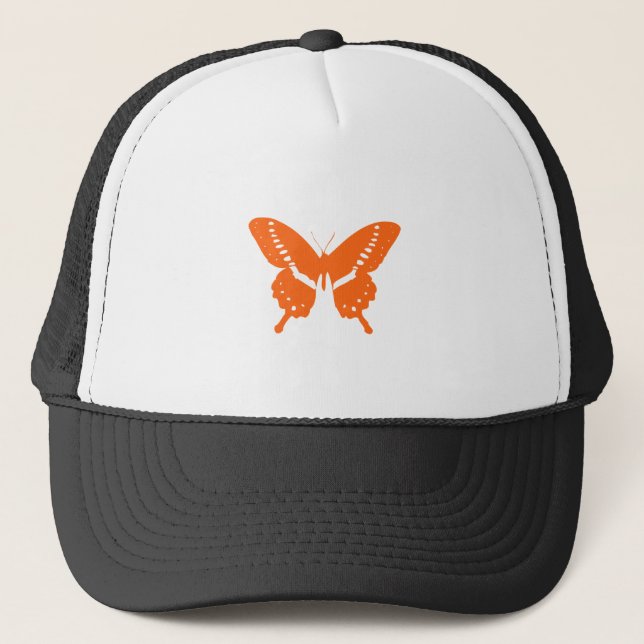 Orange Fjäril Truckerkeps (Framsida)