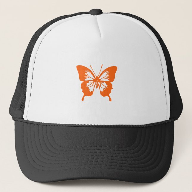 Orange Fjäril Truckerkeps (Framsida)