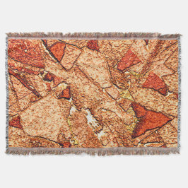 Orange fläckfärgad vulkaniska sten teckning filt