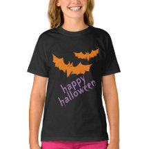 Orange Fladdermöss, Lila Happy halloween Personlig