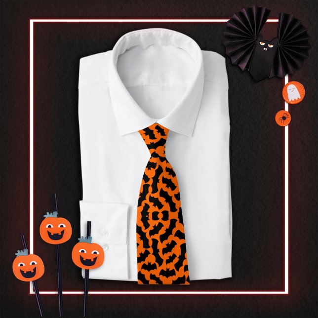 Orange Fladdermus Halloween-taloky Vampre Mönster Slips (Skapare uppladdad)