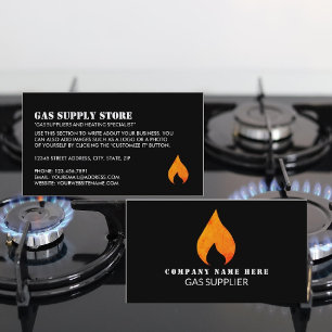 Orange Flame, Gas Ingenjör & Supplier Visitkort