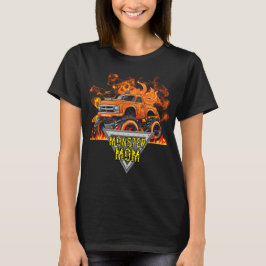Orange Flames Monster Mamma Women's T-Shirt