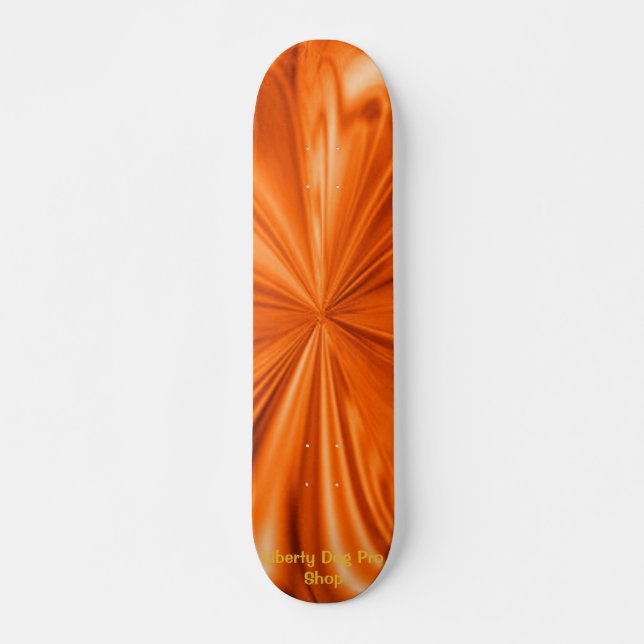 ORANGE FLAMING SHREDDER PRO SKATEBOARES SKATEBOARD BRÄDA 20 CM (Framsida)