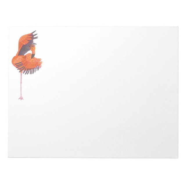 Orange Flamingo in Dance Pose Anteckningsblock (Framsida)