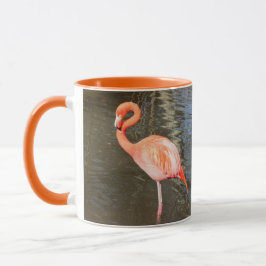 Orange Flamingo Photo Mugg