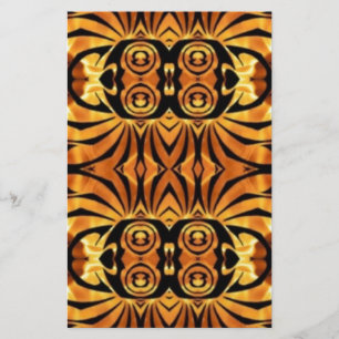 orange flammar Native totem pole stam mönster Brevpapper