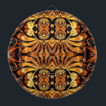 orange flammar Native totem pole stam mönster Piltavla<br><div class="desc">Svart och guld orange flammar Native totem pole-stammen mönster tillbehör. Tropiska tillbehör till öhem.</div>