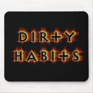 Orange Flash Dirty Habits Mousepad Musmatta
