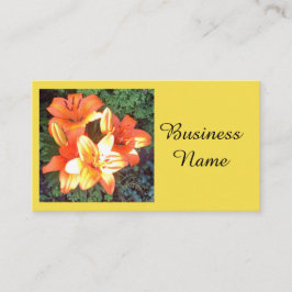 Orange Floral Photography Visitkort