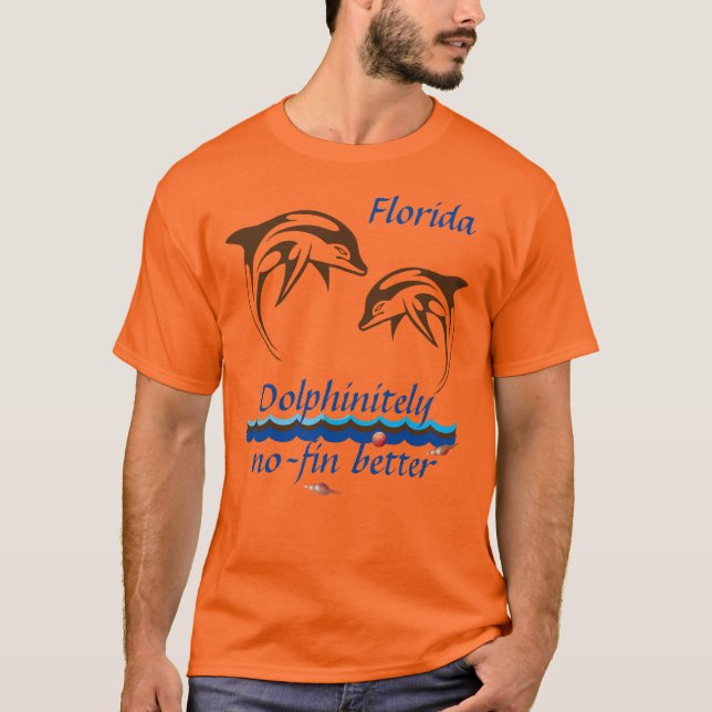 Orange Florida Dolphin T Shirt (Framsida)