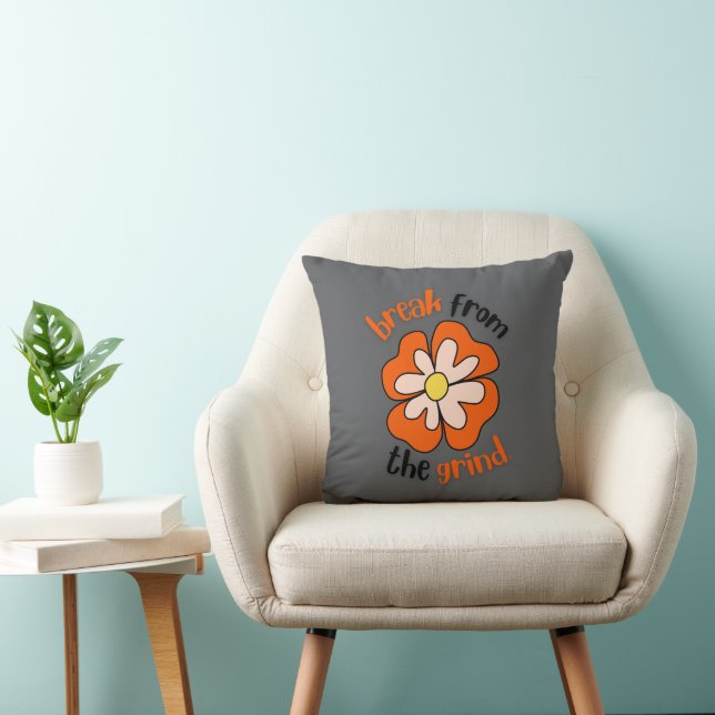 Orange Flower BFTG Pillow Kudde (Stol)