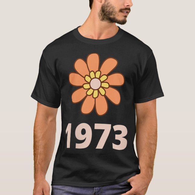 Orange Flower Groovy Pro Choice 1973 Pro - valavgi T Shirt (Framsida)