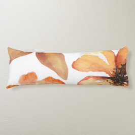 Orange flower kroppskudde