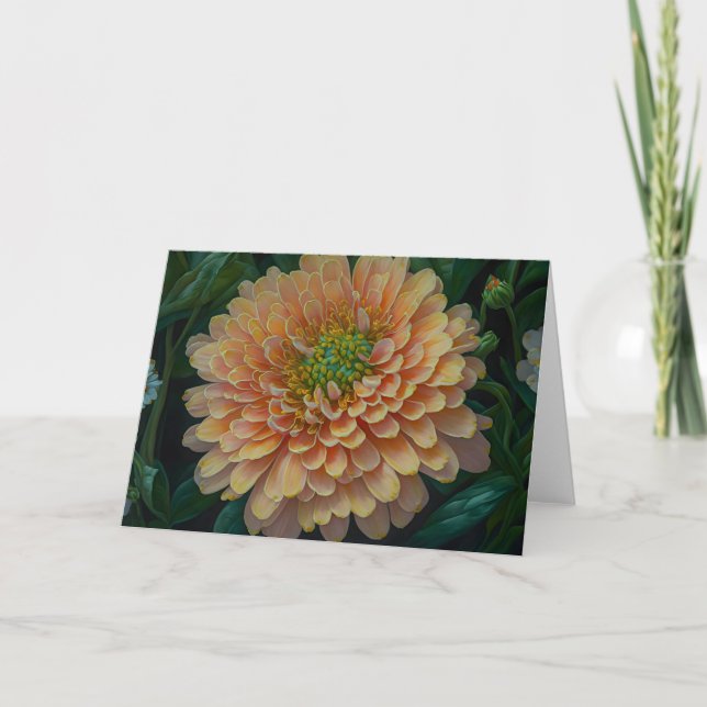 Orange Flower Morsa Art Note Card Kort (Framsida)