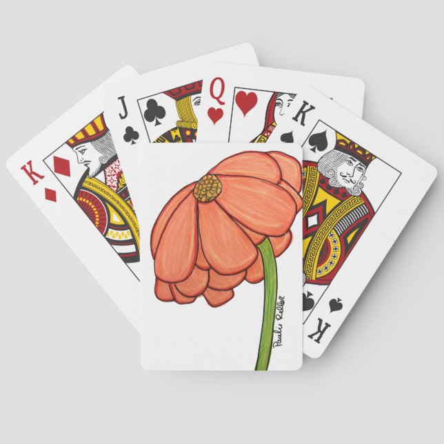 Orange Flower Notebook Casinokort (Baksidan)