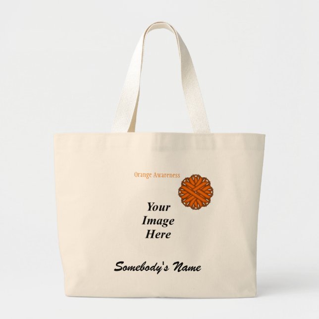 Orange Flower Ribbon Template av Kenneth Yoncich Jumbo Tygkasse (Framsidan)