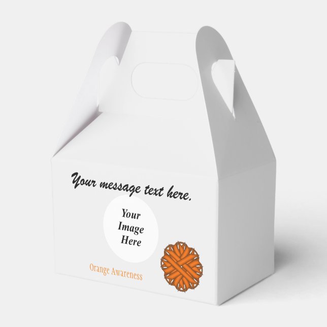 Orange Flower Ribbon Template av Kenneth Yoncich Presentaskar (Framsidan Sidan)