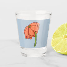 Orange Flower with Blue background