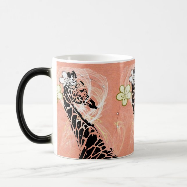 Orange Flowered Giraffe II ~ Morphing Mugg (Vänster)