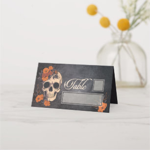 Orange Flowers Elegant bord och namn ställe Placeringskort