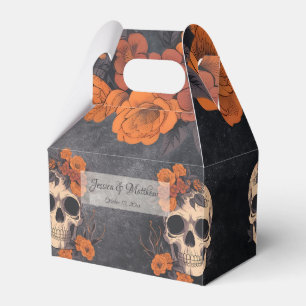 Orange Flowers, enkel Elegant Presentaskar