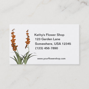 Orange Flowers Florist Shop Visitkort