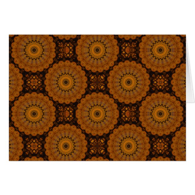 Orange Flowers Hälsningskort (Framsidan Horizontal)