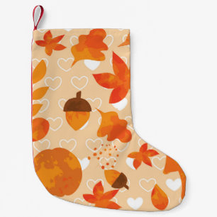 Orange Flowers: Hand Doodle Mönster. Liten Julstrumpa