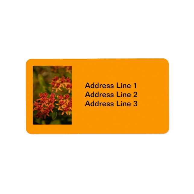 Orange Flowers i etiketten Smoky Mountains Adressetikett (Framsidan)